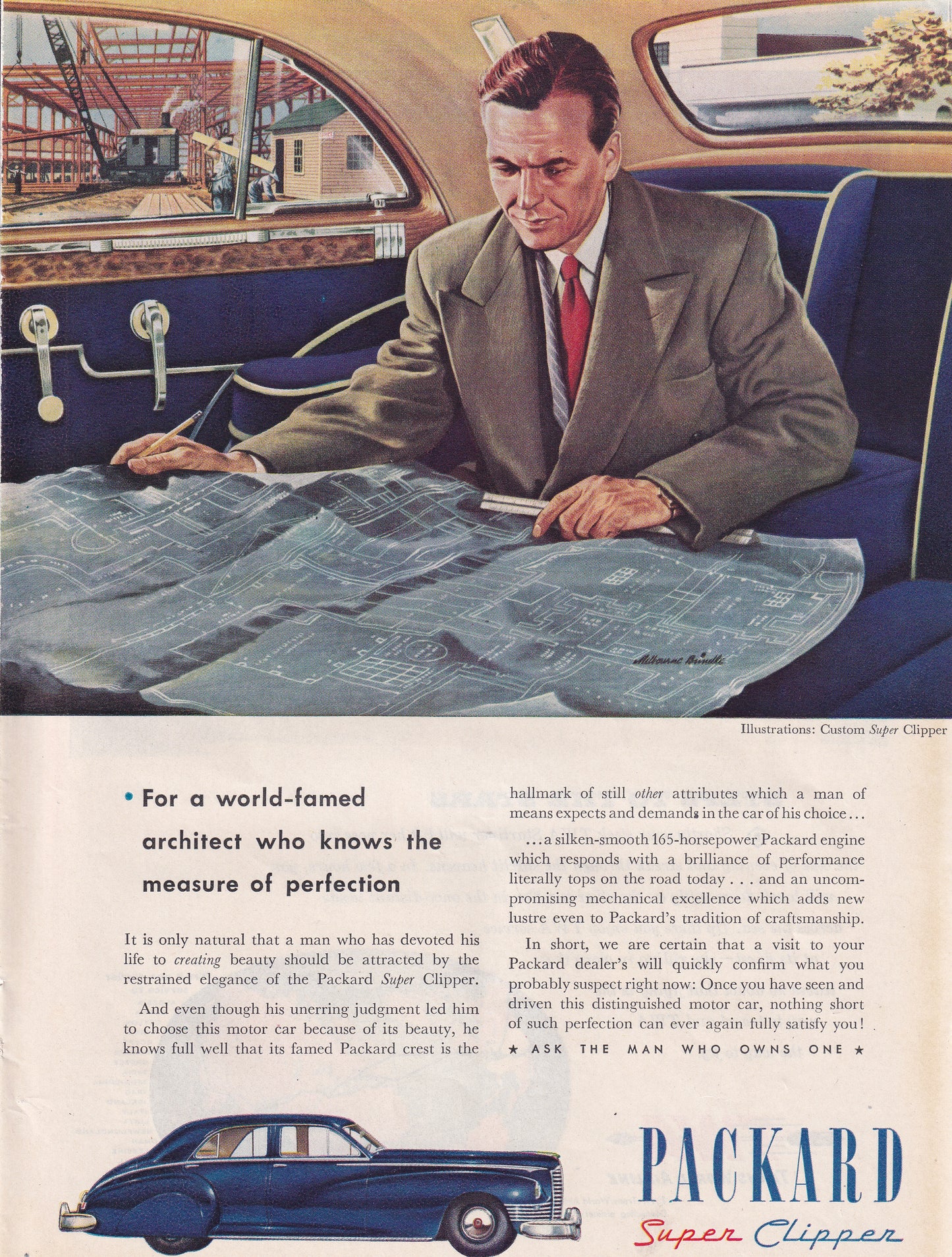 1946 Packard Super Clipper Original Vintage Automobile Ad - Rare Americana