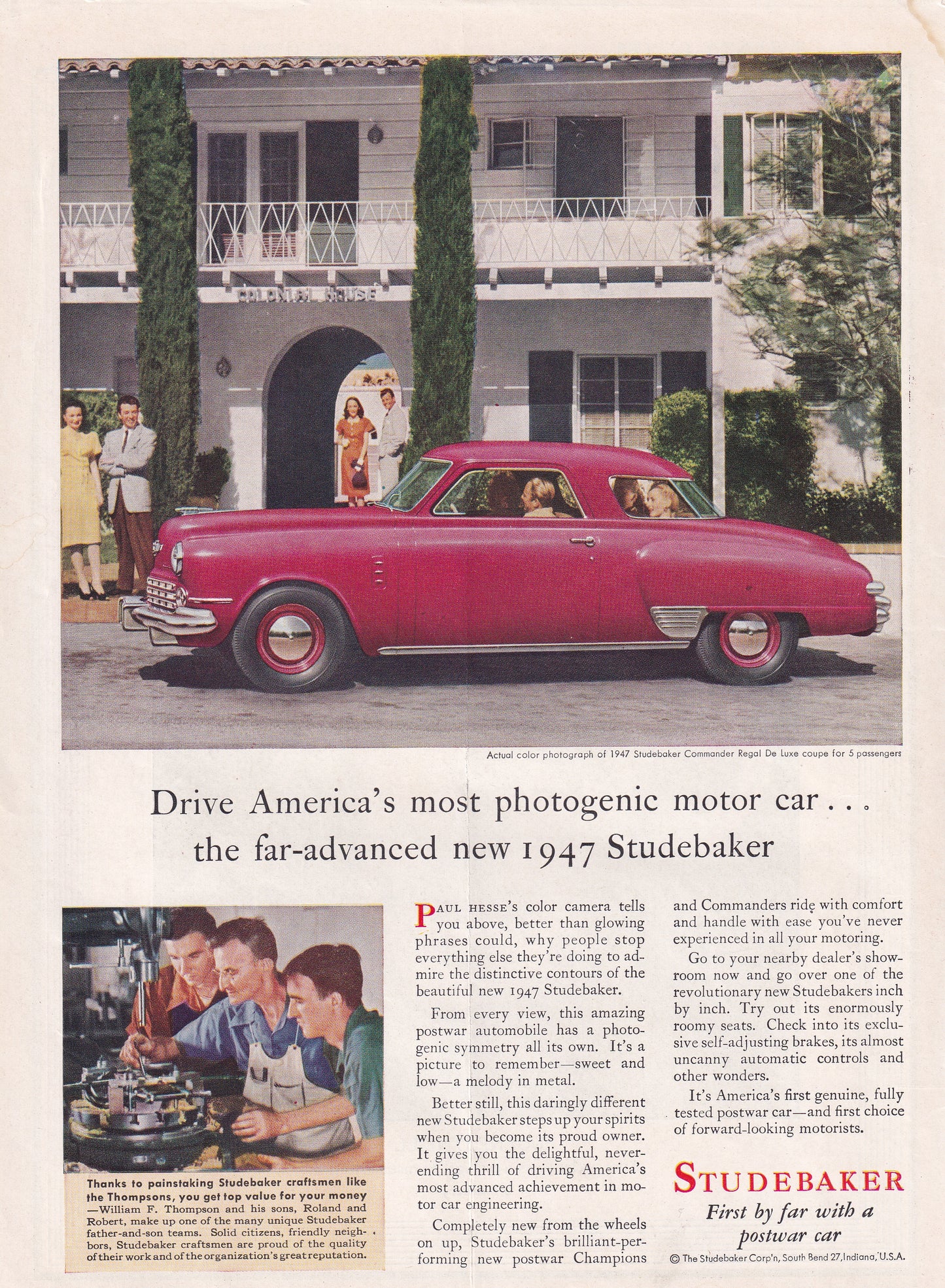 1946 Original Vintage Studebaker Automobile Ad - Rare Americana Time Capsule