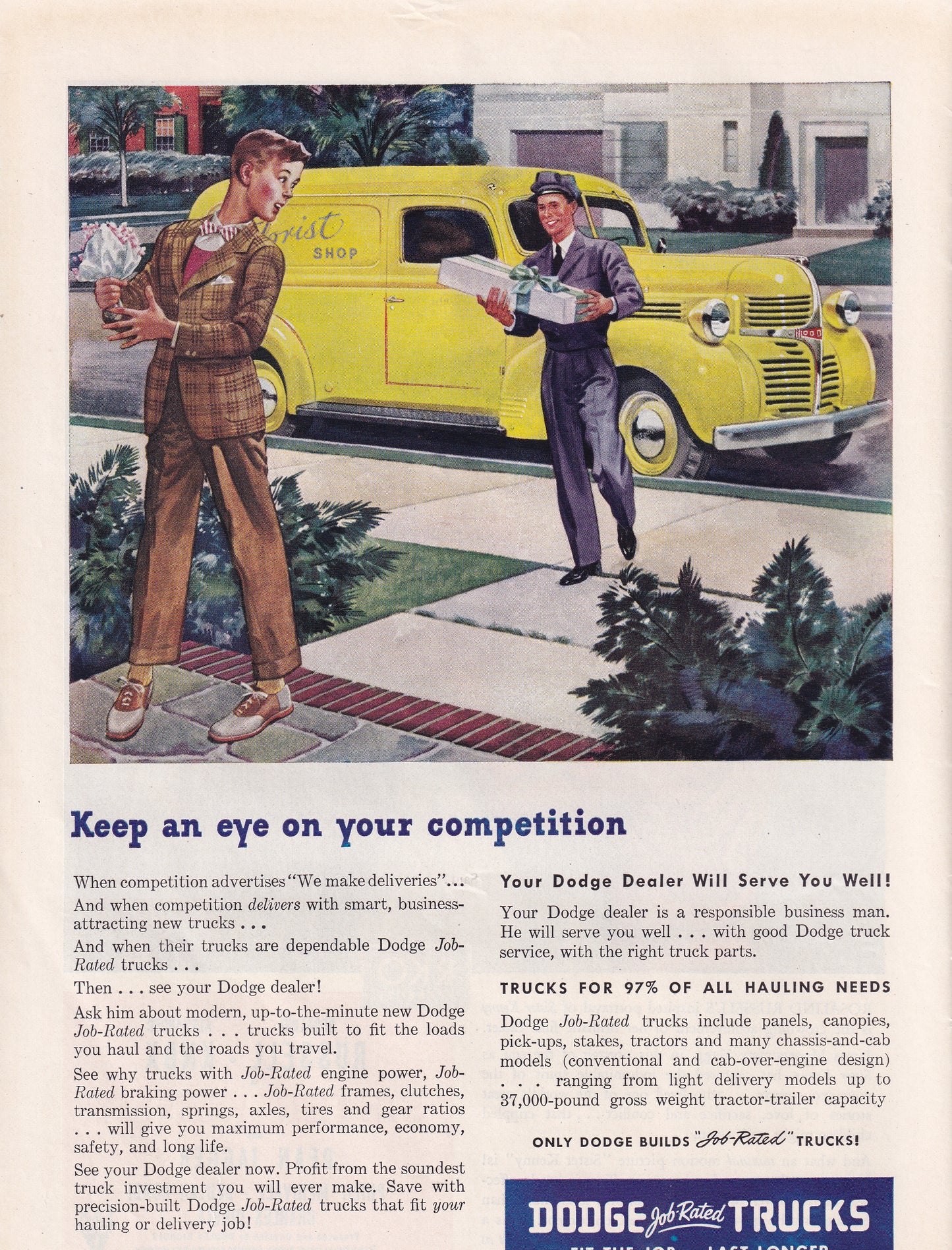 1946 Dodge Trucks Original Vintage Magazine Automobile Ad - Rare Americana