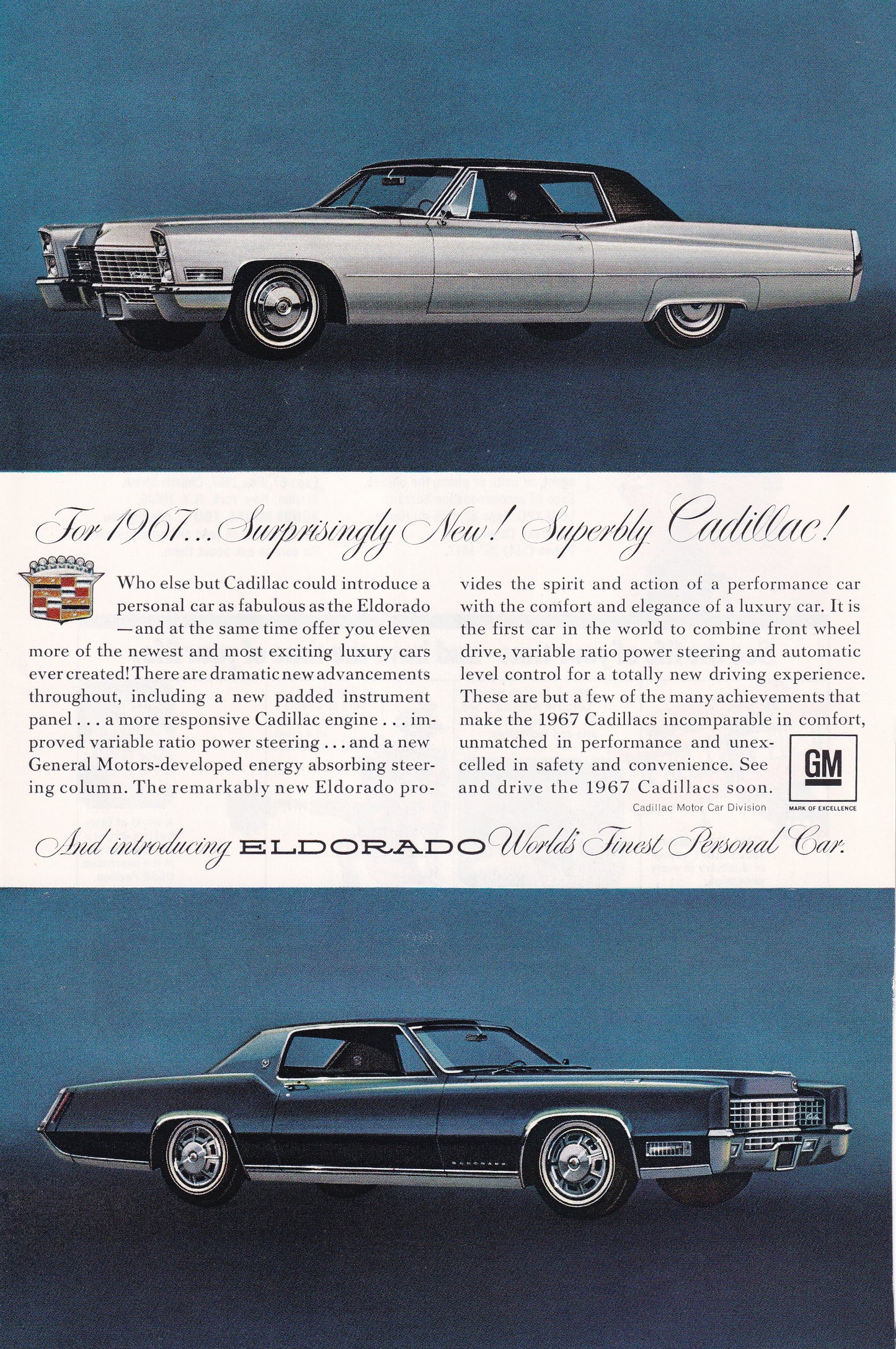 1966 Original Vintage Magazine Ad - Cadillac Eldorado - Surprisingly New