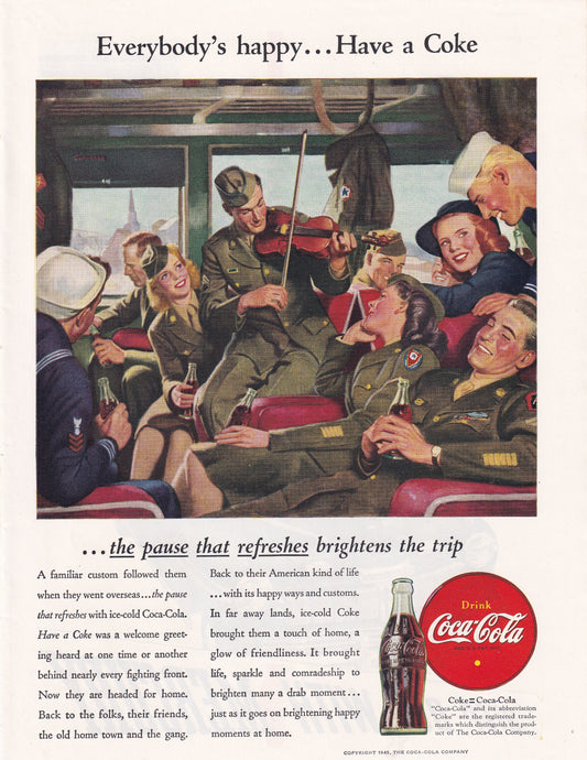 1946 Coca-Cola Coke Original Vintage Ad - Rare Americana Time Capsule