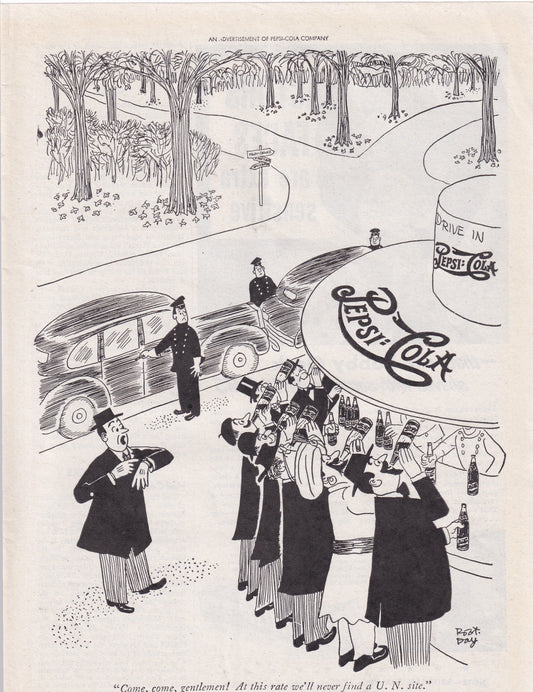 1946  Original Vintage Pepsi Co. Cola Soda Ad - Rare Americana Time Capsule