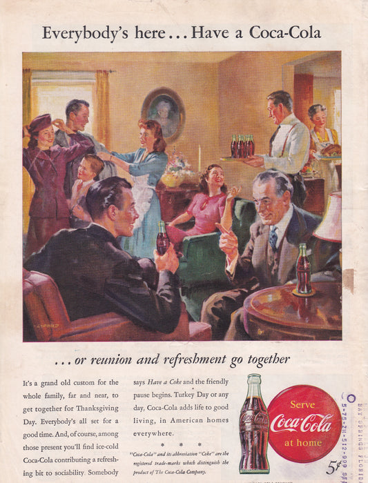 1946 Coca-Cola Coke Original Vintage Ad - Rare Americana Time Capsule