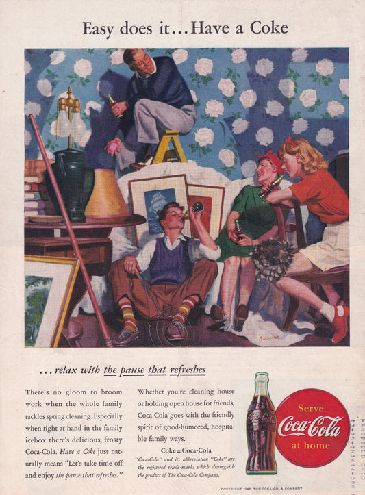 1946 Coca-Cola Coke Original Vintage Ad - Rare Americana Time Capsule