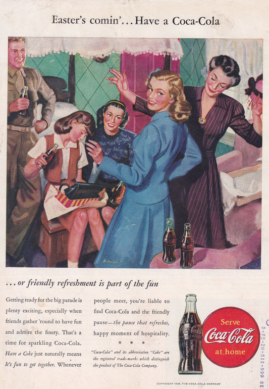 1946 Coca-Cola Coke Original Vintage Ad - Rare Americana Time Capsule
