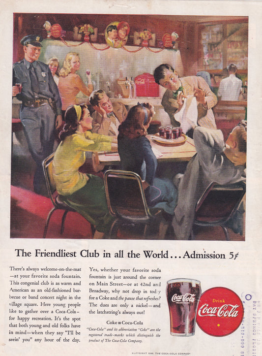 1946 Coca-Cola Coke Original Vintage Ad - Rare Americana Time Capsule