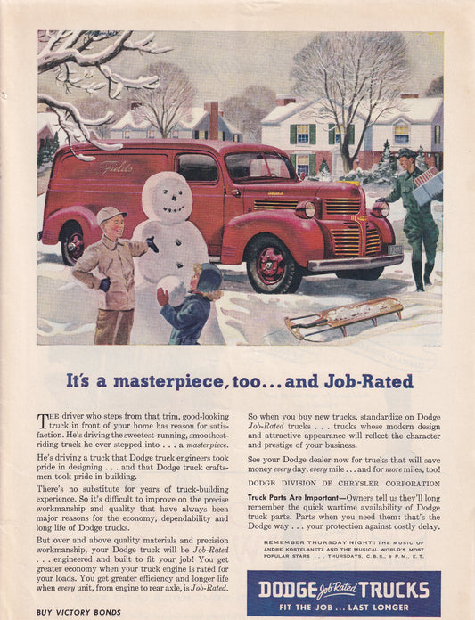 1946 Original Vintage Dodge Automobile Ad - Rare Americana Time Capsule