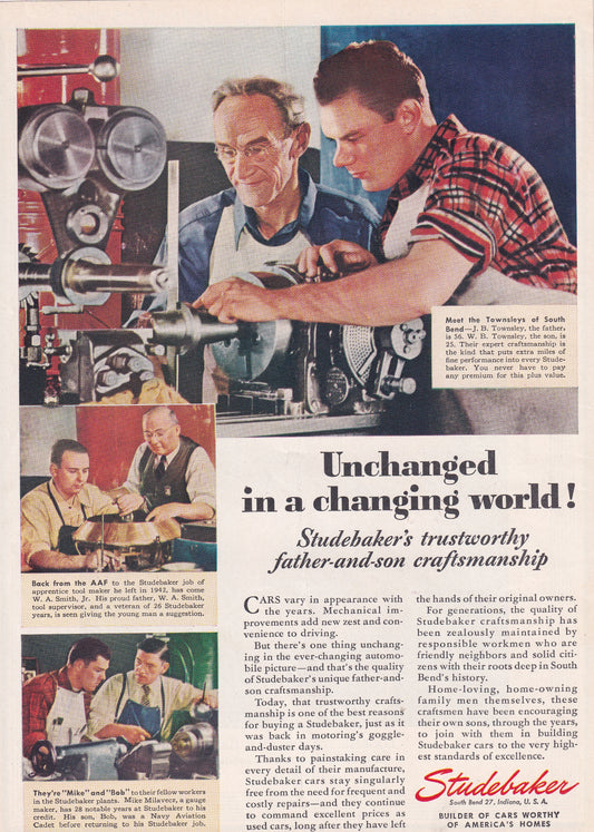 1946 Original Vintage Studebaker Automobile Ad - Rare Americana Time Capsule