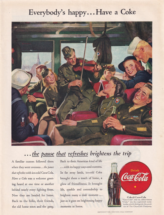 1946 Coca-Cola Coke Original Vintage Ad - Rare Americana Time Capsule