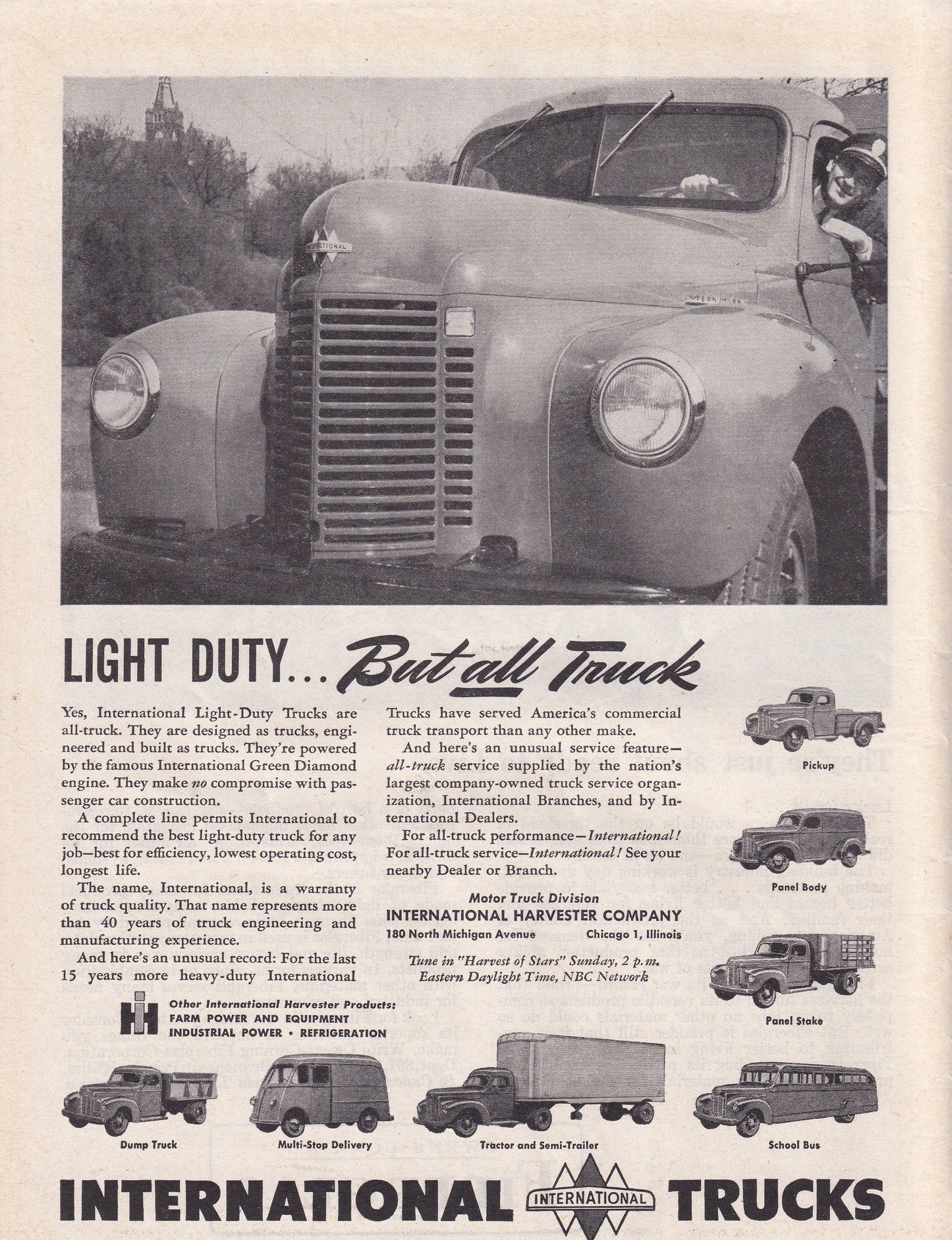 1946 International Trucks Original Vintage Automobile Ad - Rare Americana