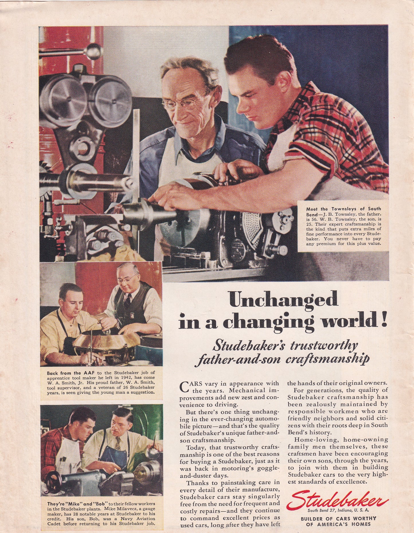 1946 Original Vintage Automobile Magazine Ad - Rare Americana - Studebaker Car