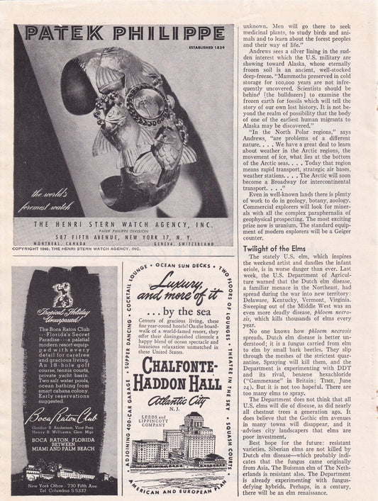 1946 Original Vintage Magazine Ad - Rare Americana - Patek Philippe Luxury Watches
