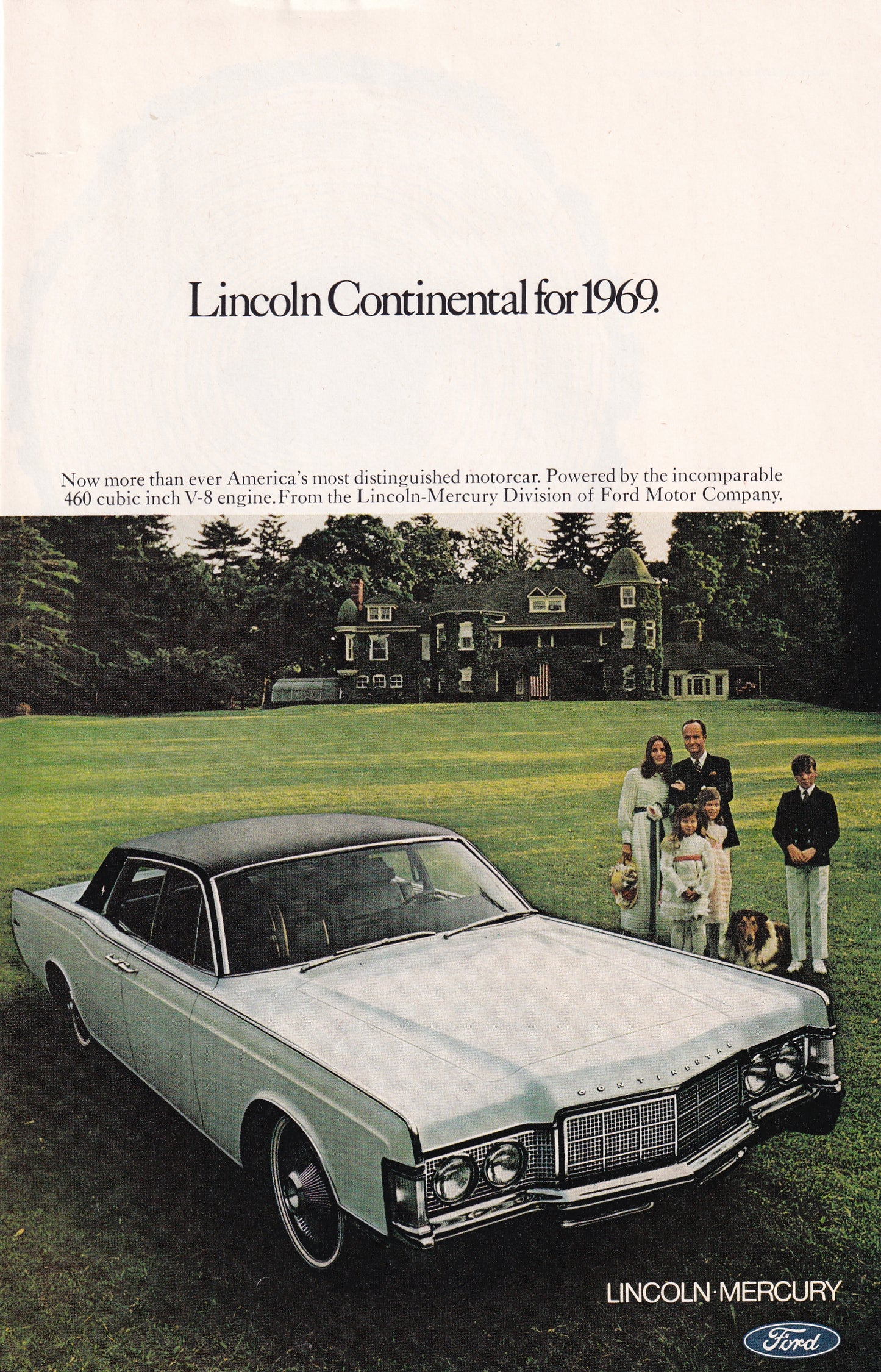 1969 Original Vintage Magazine Ad - Lincoln Continental - America's Most Distinguished Car