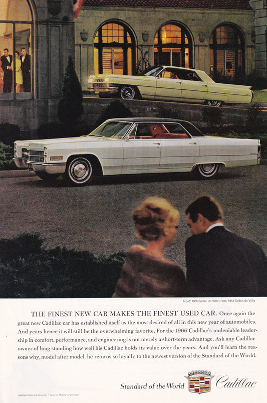1966 Original Vintage Magazine Ad - Cadillac Sedan de Ville - Finest Used Car
