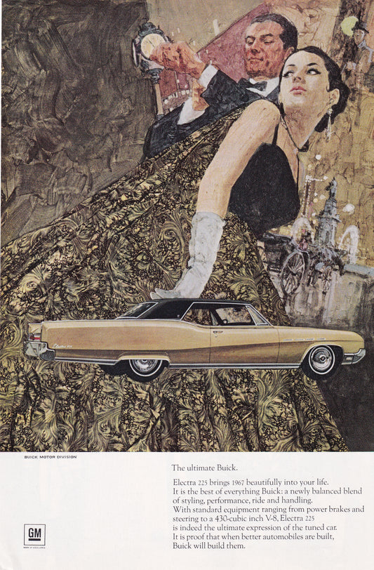 1966 Original Vintage Magazine Ad - Buick Electra 225 - The Ultimate Expression