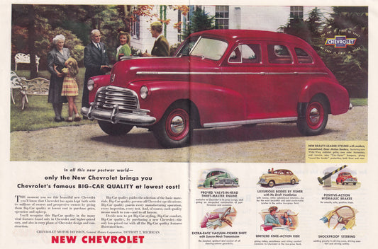 1946  Original Vintage Chevy Chevrolet Ad - Rare Americana Time Capsule